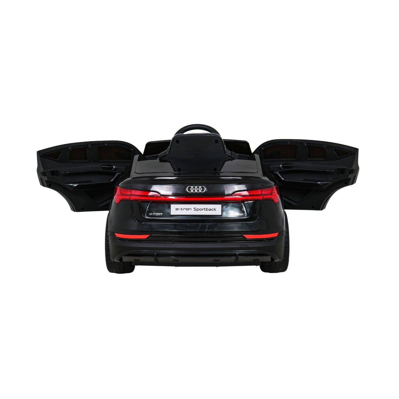 Audi E-Tron Sportback pre deti Čierny + Ovládač + Pohon 4x4 + Pomalý štart + Rádio MP3 + LED
