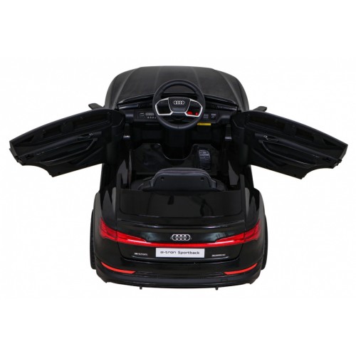 Audi E-Tron Sportback pre deti Čierny + Ovládač + Pohon 4x4 + Pomalý štart + Rádio MP3 + LED