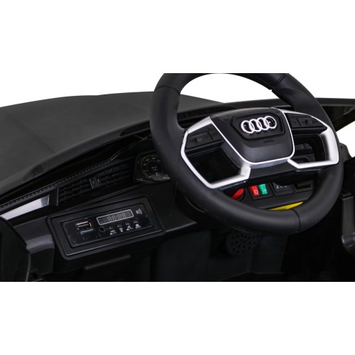 Audi E-Tron Sportback pre deti Čierny + Ovládač + Pohon 4x4 + Pomalý štart + Rádio MP3 + LED