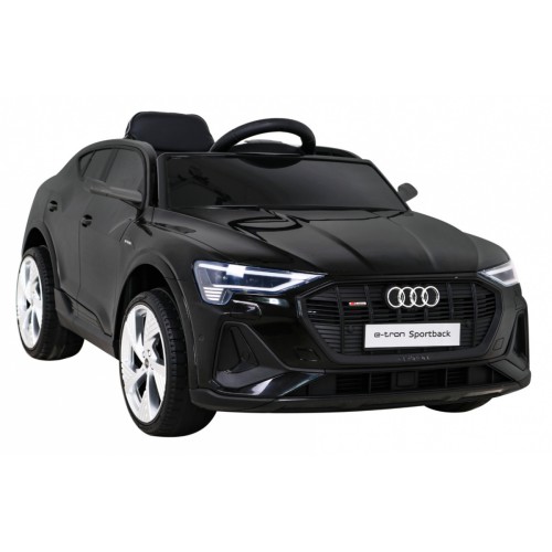 Audi E-Tron Sportback pre deti Čierny + Ovládač + Pohon 4x4 + Pomalý štart + Rádio MP3 + LED