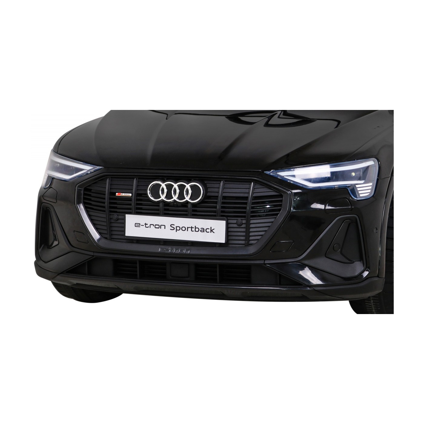 Audi E-Tron Sportback pre deti Čierny + Ovládač + Pohon 4x4 + Pomalý štart + Rádio MP3 + LED