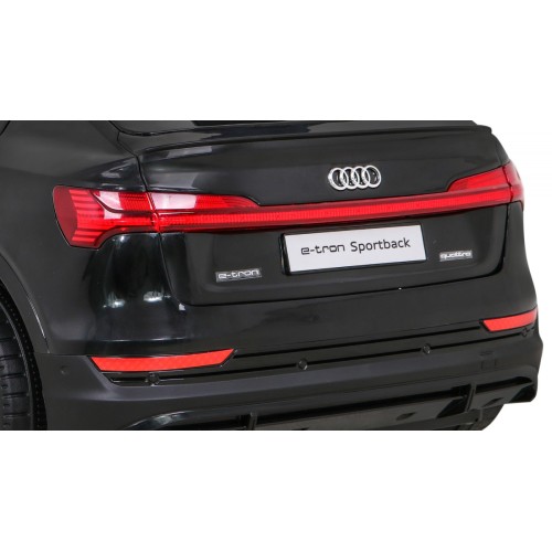 Audi E-Tron Sportback pre deti Čierny + Ovládač + Pohon 4x4 + Pomalý štart + Rádio MP3 + LED