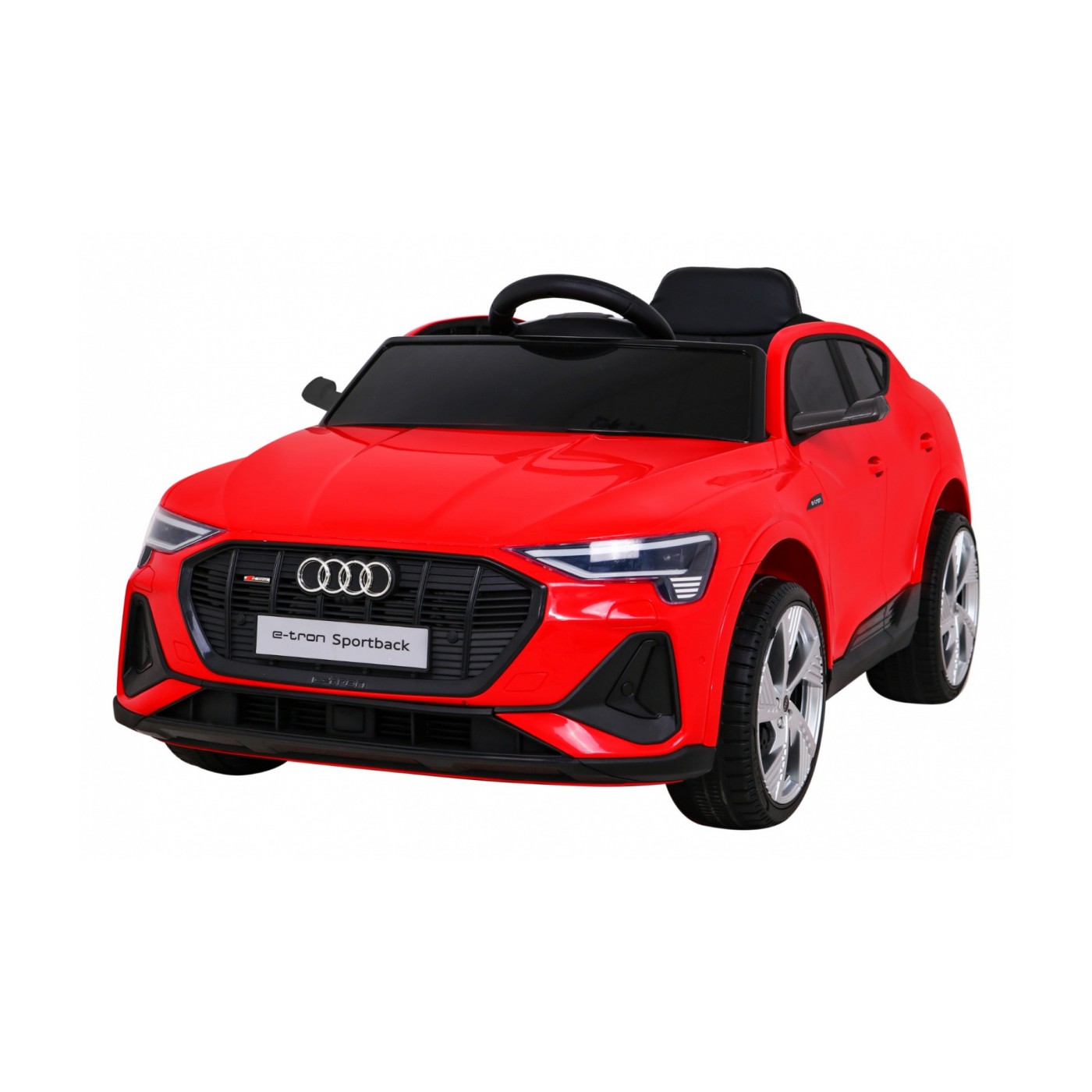 Audi E-Tron Sportback pre deti Červený + Ovládač + Pohon 4x4 + Pomalý štart + Rádio MP3 + LED