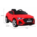 Audi E-Tron Sportback pre deti Červený + Ovládač + Pohon 4x4 + Pomalý štart + Rádio MP3 + LED