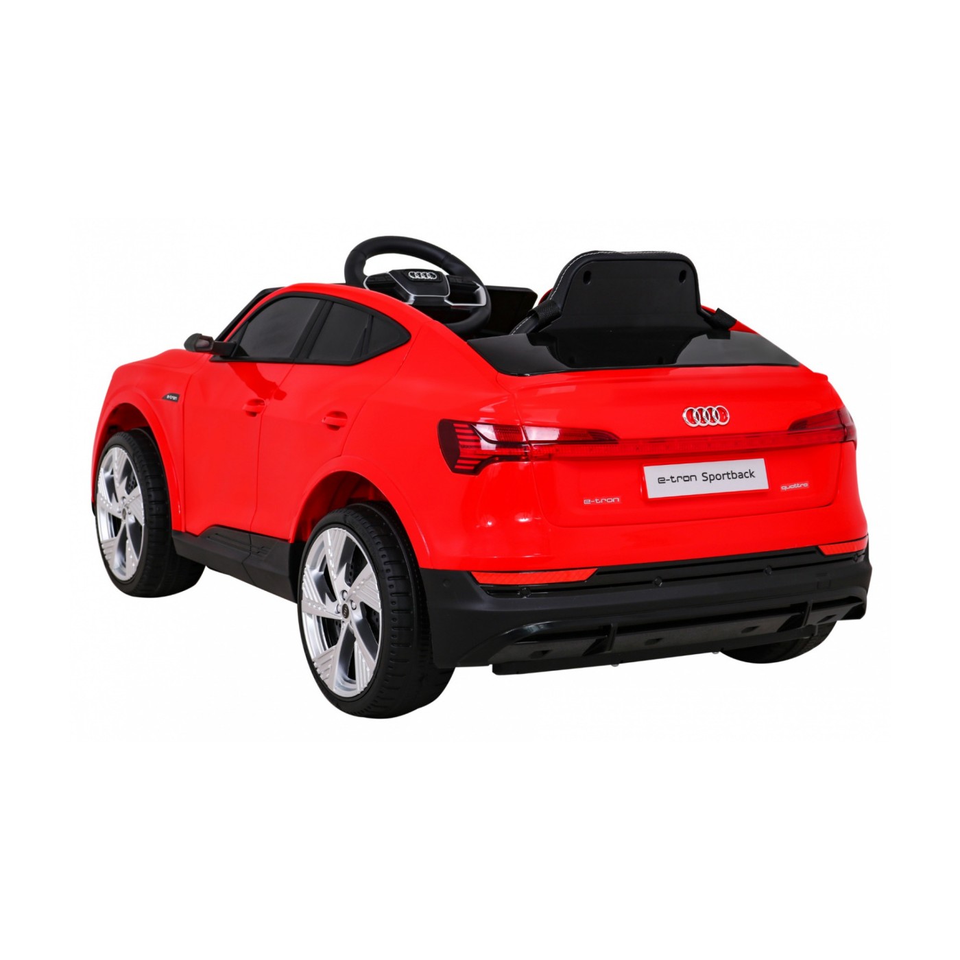 Audi E-Tron Sportback pre deti Červený + Ovládač + Pohon 4x4 + Pomalý štart + Rádio MP3 + LED
