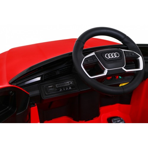 Audi E-Tron Sportback pre deti Červený + Ovládač + Pohon 4x4 + Pomalý štart + Rádio MP3 + LED