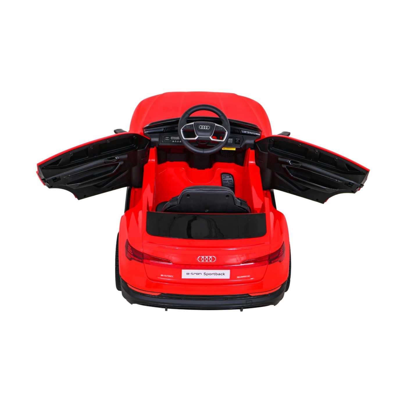 Audi E-Tron Sportback pre deti Červený + Ovládač + Pohon 4x4 + Pomalý štart + Rádio MP3 + LED