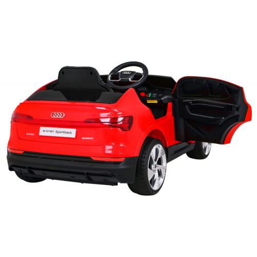 Audi E-Tron Sportback pre deti Červený + Ovládač + Pohon 4x4 + Pomalý štart + Rádio MP3 + LED