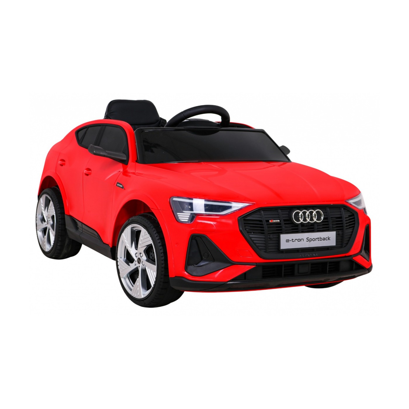 Audi E-Tron Sportback pre deti Červený + Ovládač + Pohon 4x4 + Pomalý štart + Rádio MP3 + LED