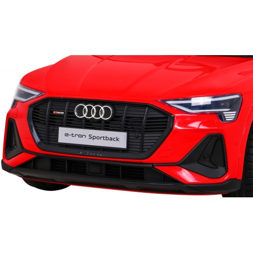 Audi E-Tron Sportback pre deti Červený + Ovládač + Pohon 4x4 + Pomalý štart + Rádio MP3 + LED