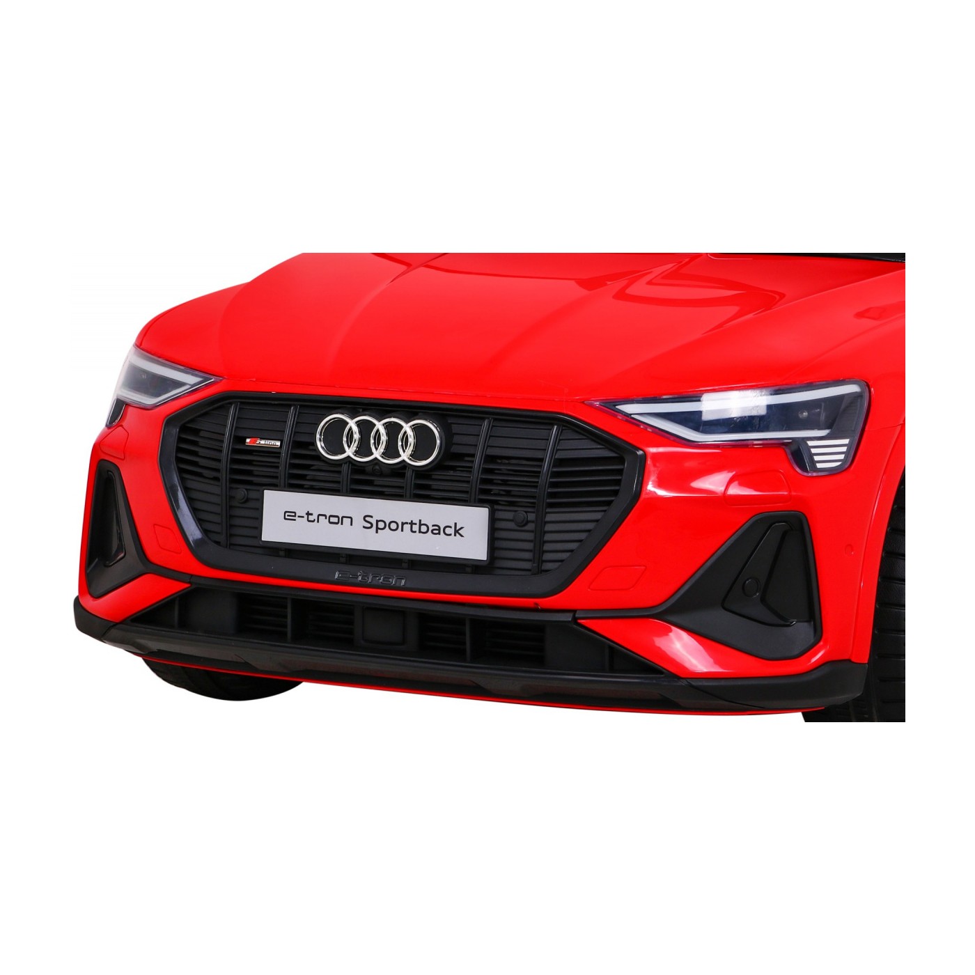 Audi E-Tron Sportback pre deti Červený + Ovládač + Pohon 4x4 + Pomalý štart + Rádio MP3 + LED