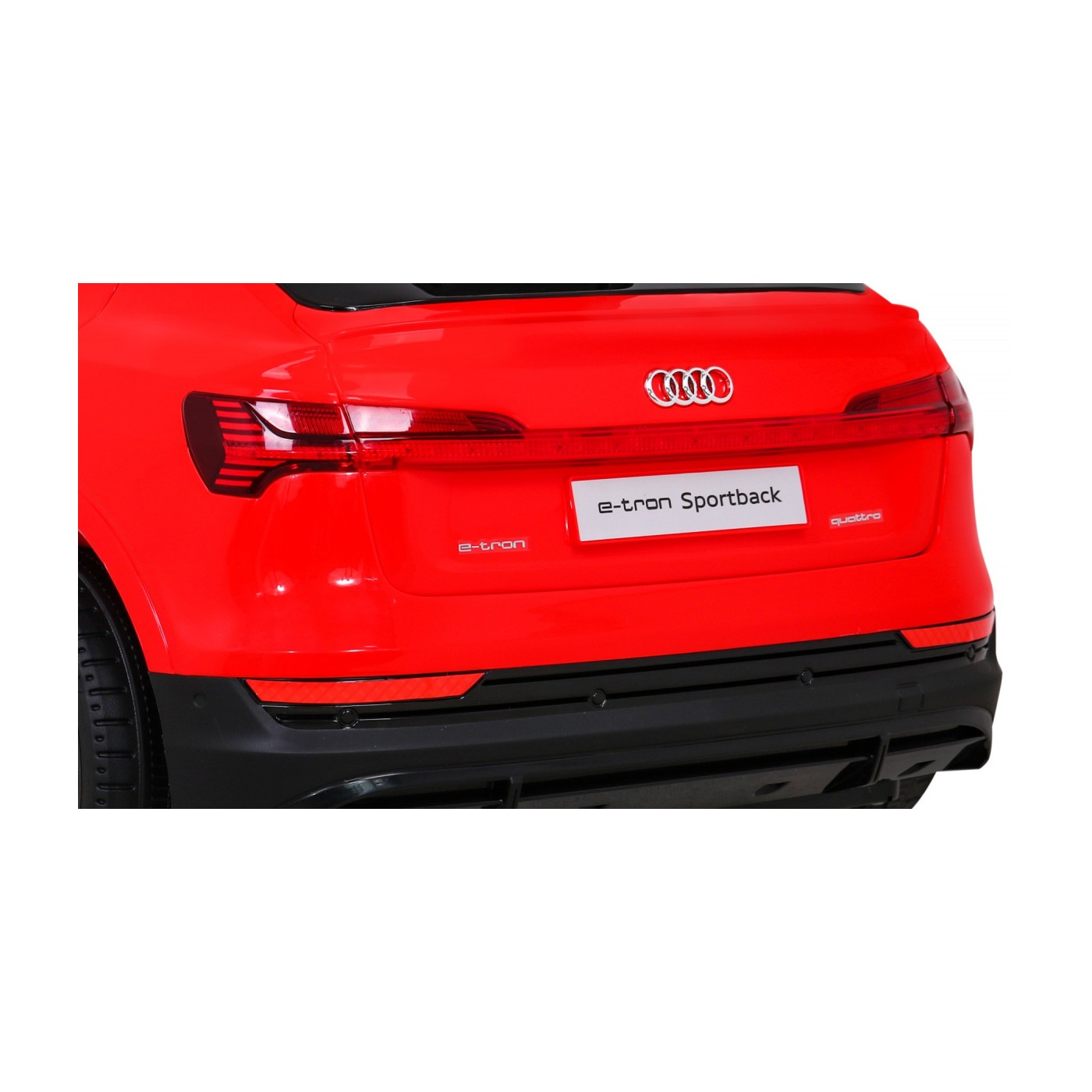 Audi E-Tron Sportback pre deti Červený + Ovládač + Pohon 4x4 + Pomalý štart + Rádio MP3 + LED
