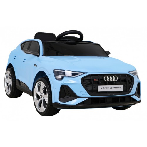 Audi E-Tron Sportback pre deti Modrý + Ovládač + Pohon 4x4 + Pomalý štart + Rádio MP3 + LED