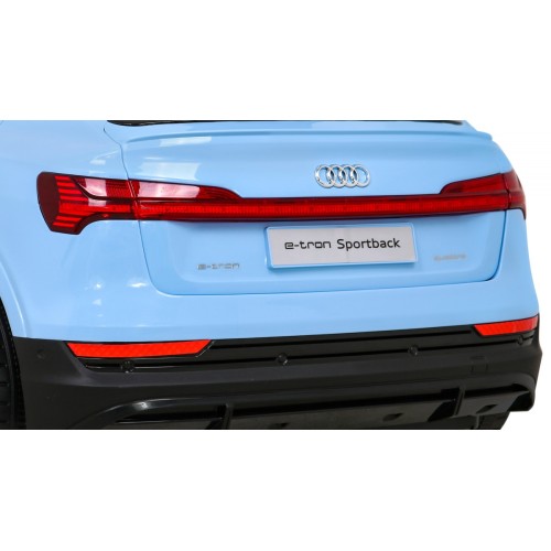 Audi E-Tron Sportback pre deti Modrý + Ovládač + Pohon 4x4 + Pomalý štart + Rádio MP3 + LED