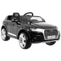 Audi Q7 Quattro S-Line na batériu Čierny + Ovládač + Pomalý štart + EVA + Rádio MP3 LED