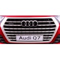 Audi Q7 Quattro S-Line na batériu Červený + Ovládač + Pomalý štart + EVA + Rádio MP3 LED