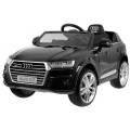 Audi Q7 Quattro S-Line na batériu Lakovaný Čierny + Ovládač + Pomalý štart + EVA + Rádio MP3