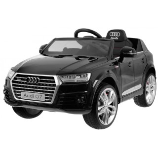 Audi Q7 Quattro S-Line na batériu Lakovaný Čierny + Ovládač + Pomalý štart + EVA + Rádio MP3