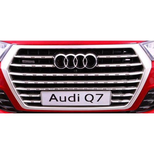 Audi Q7 Quattro S-Line na batériu Lakovaný Červený + Ovládač + Pomalý štart + EVA + Rádio MP3