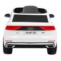 Audi Q8 Lift na batériu pre deti Biely + Ovládač + EVA + Pomalý štart + MP3 USB + LED