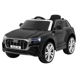 Audi Q8 Lift na batériu pre deti Čierny + Ovládač + EVA + Pomalý štart + MP3 USB + LED