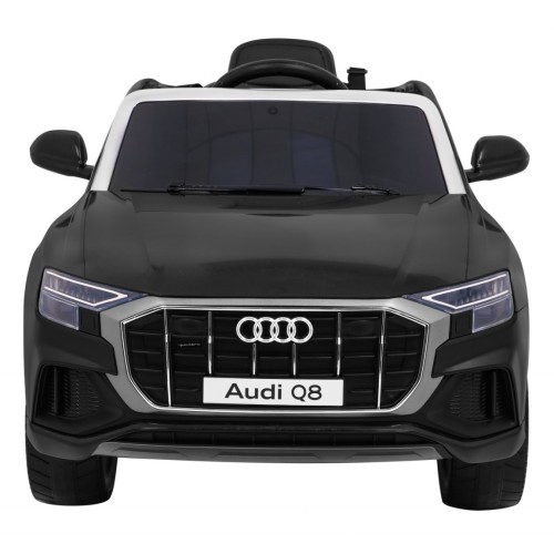 Audi Q8 Lift na batériu pre deti Čierny + Ovládač + EVA + Pomalý štart + MP3 USB + LED