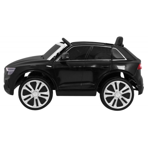Audi Q8 Lift na batériu pre deti Čierny + Ovládač + EVA + Pomalý štart + MP3 USB + LED