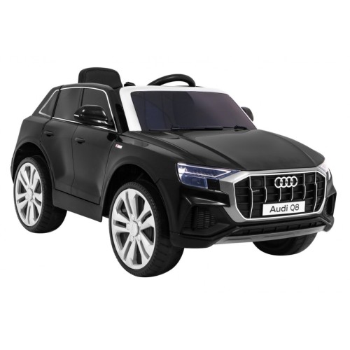Audi Q8 Lift na batériu pre deti Čierny + Ovládač + EVA + Pomalý štart + MP3 USB + LED