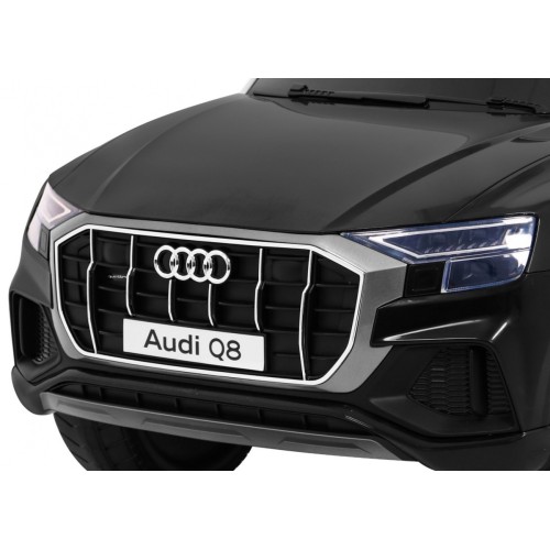 Audi Q8 Lift na batériu pre deti Čierny + Ovládač + EVA + Pomalý štart + MP3 USB + LED