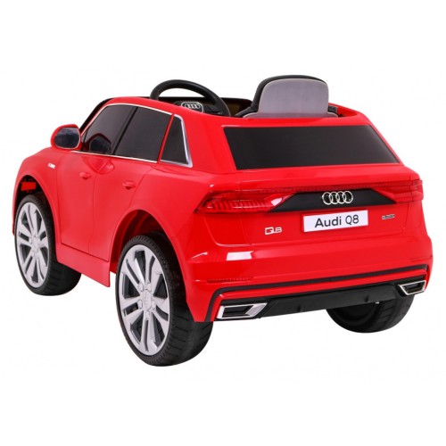 Audi Q8 Lift na batériu pre deti Červený + Ovládač + EVA + Pomalý štart + MP3 USB + LED