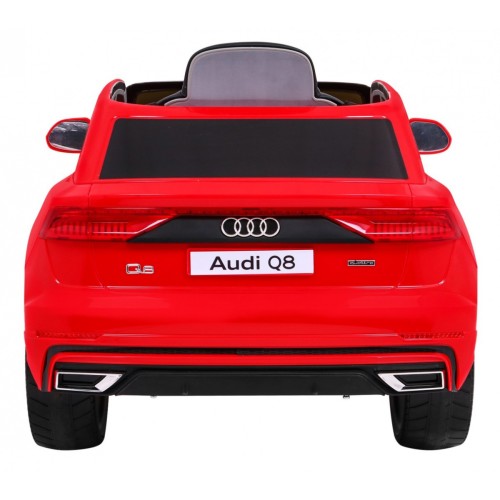 Audi Q8 Lift na batériu pre deti Červený + Ovládač + EVA + Pomalý štart + MP3 USB + LED