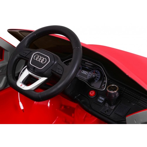 Audi Q8 Lift na batériu pre deti Červený + Ovládač + EVA + Pomalý štart + MP3 USB + LED