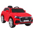 Audi Q8 Lift na batériu pre deti Červený + Ovládač + EVA + Pomalý štart + MP3 USB + LED