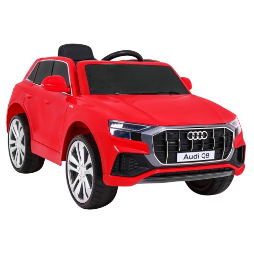 Audi Q8 Lift na batériu pre deti Červený + Ovládač + EVA + Pomalý štart + MP3 USB + LED