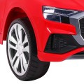 Audi Q8 Lift na batériu pre deti Červený + Ovládač + EVA + Pomalý štart + MP3 USB + LED