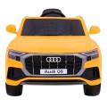 Audi Q8 Lift na batériu pre deti Žltý + Ovládač + EVA + Pomalý štart + MP3 USB + LED