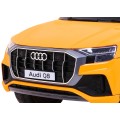 Audi Q8 Lift na batériu pre deti Žltý + Ovládač + EVA + Pomalý štart + MP3 USB + LED