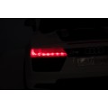 Audi R8 na batériu pre deti Biely + Ovládač + EVA + Pomalý štart + MP3 LED