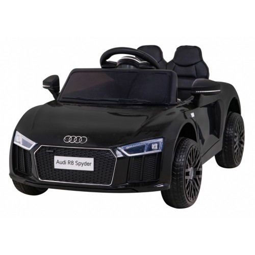 Audi R8 na batériu pre deti Čierny + Ovládač + EVA + Pomalý štart + MP3 LED