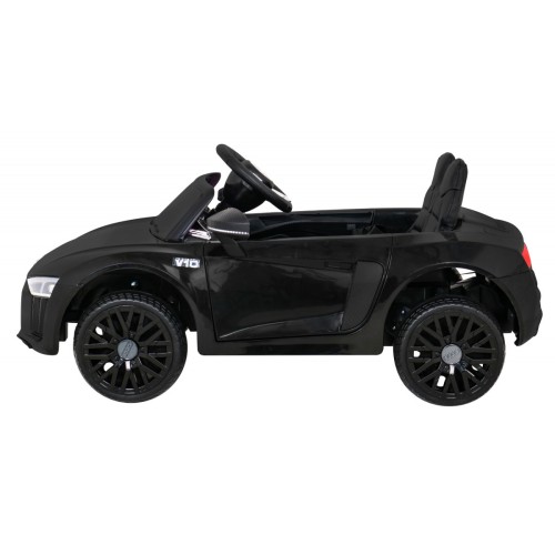 Audi R8 na batériu pre deti Čierny + Ovládač + EVA + Pomalý štart + MP3 LED