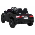 Audi R8 na batériu pre deti Čierny + Ovládač + EVA + Pomalý štart + MP3 LED