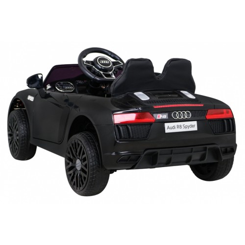 Audi R8 na batériu pre deti Čierny + Ovládač + EVA + Pomalý štart + MP3 LED