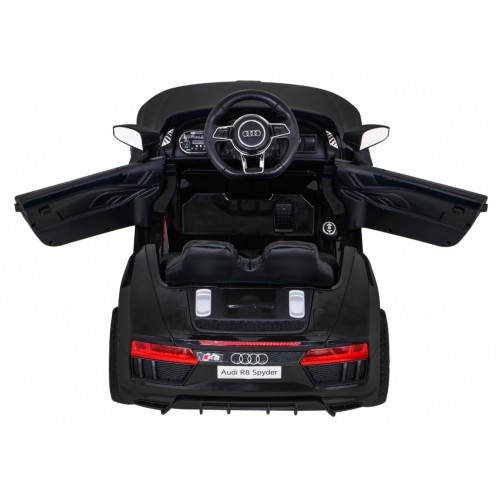 Audi R8 na batériu pre deti Čierny + Ovládač + EVA + Pomalý štart + MP3 LED