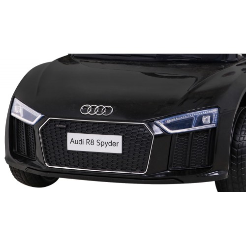 Audi R8 na batériu pre deti Čierny + Ovládač + EVA + Pomalý štart + MP3 LED