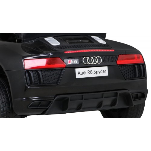 Audi R8 na batériu pre deti Čierny + Ovládač + EVA + Pomalý štart + MP3 LED