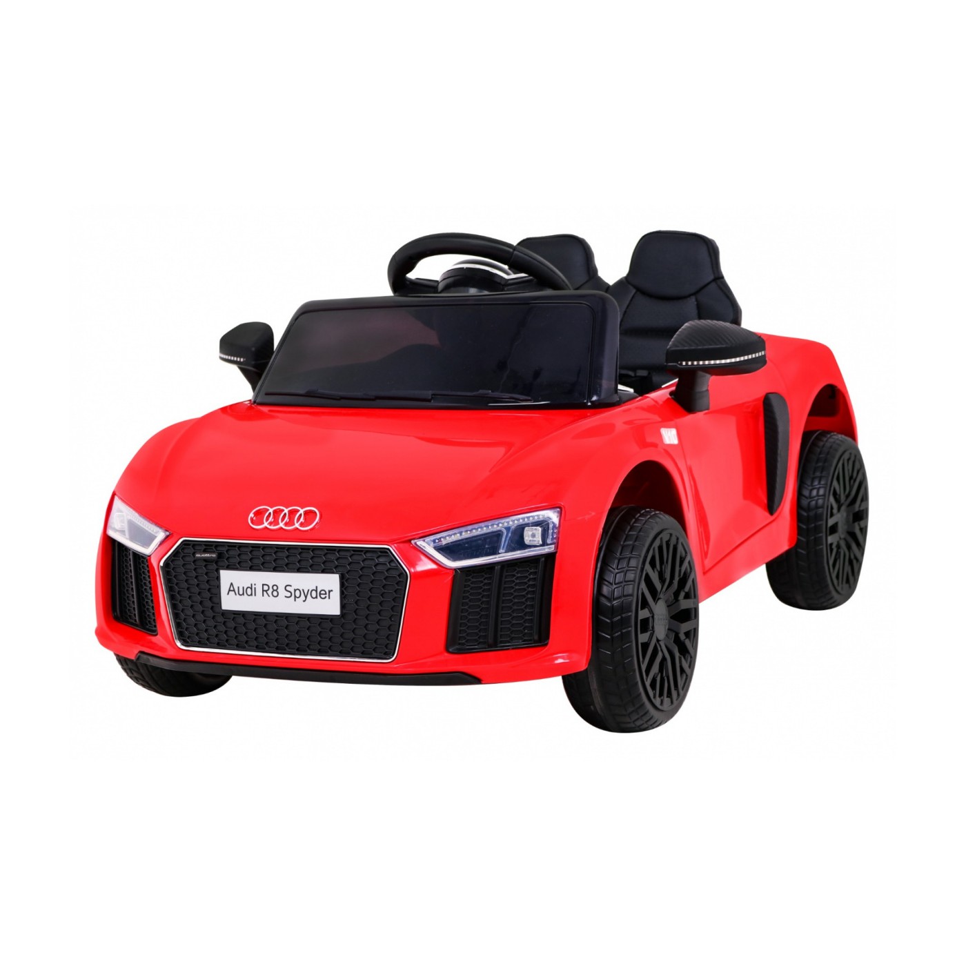 Audi R8 na batériu pre deti Červený + Ovládač + EVA + Pomalý štart + MP3 LED