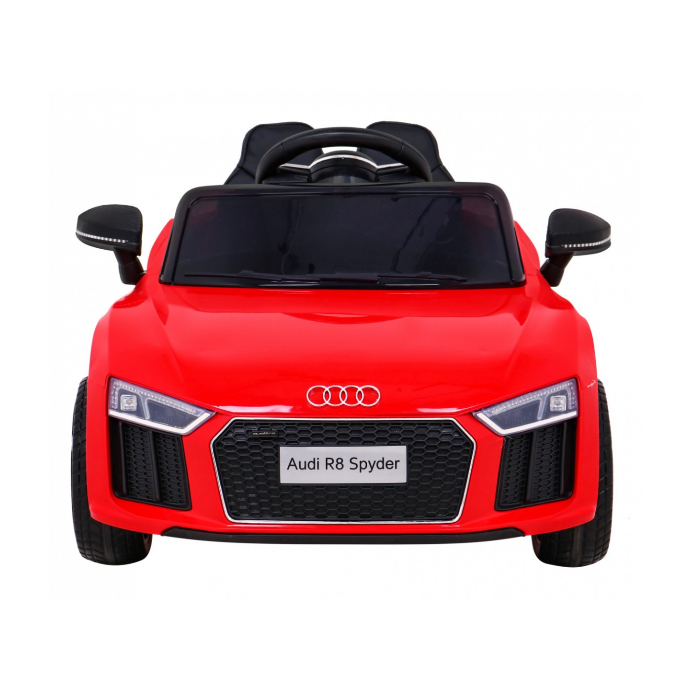 Audi R8 na batériu pre deti Červený + Ovládač + EVA + Pomalý štart + MP3 LED