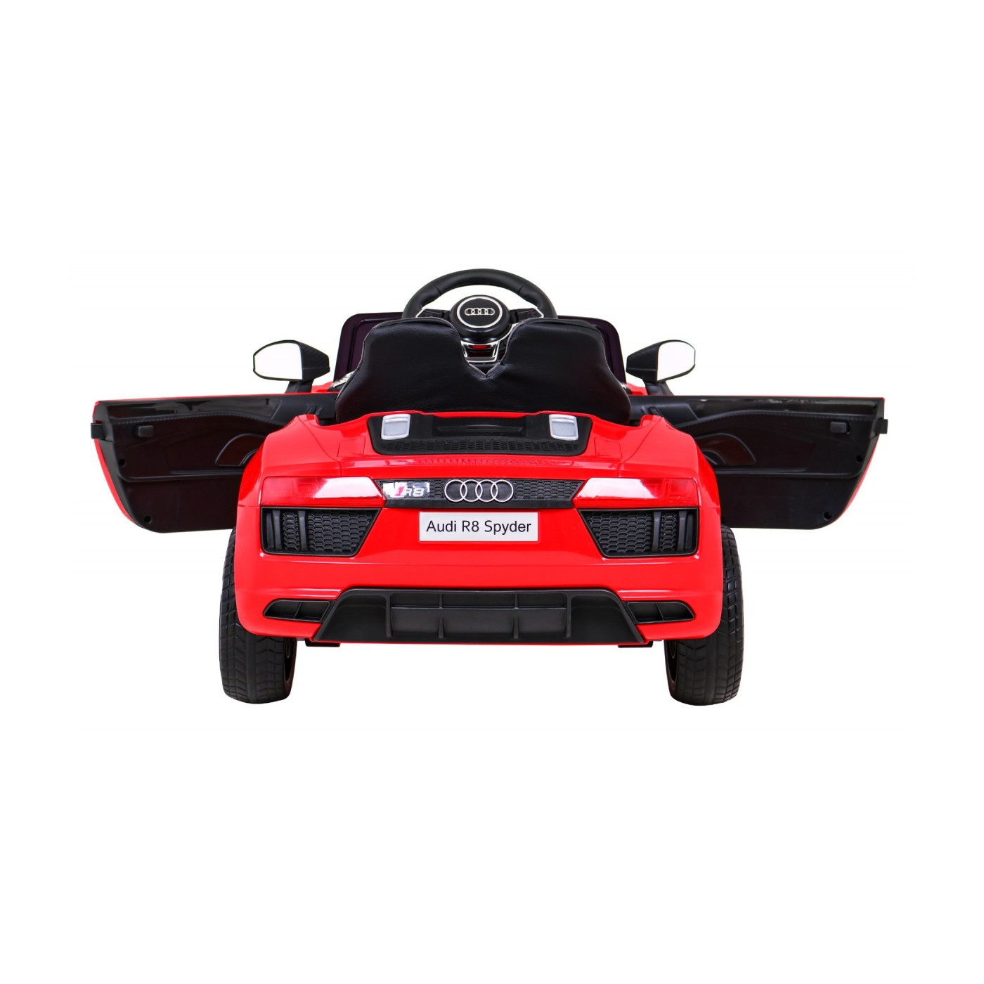 Audi R8 na batériu pre deti Červený + Ovládač + EVA + Pomalý štart + MP3 LED
