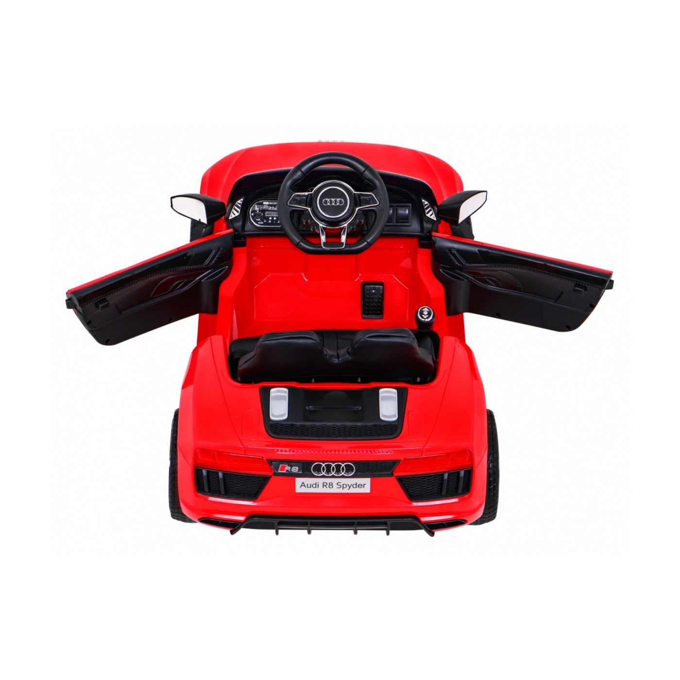 Audi R8 na batériu pre deti Červený + Ovládač + EVA + Pomalý štart + MP3 LED
