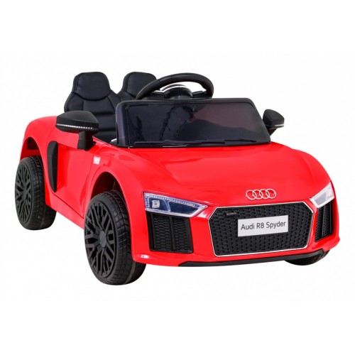 Audi R8 na batériu pre deti Červený + Ovládač + EVA + Pomalý štart + MP3 LED